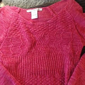 American rag collaboration knit size small red wool Knit sweater